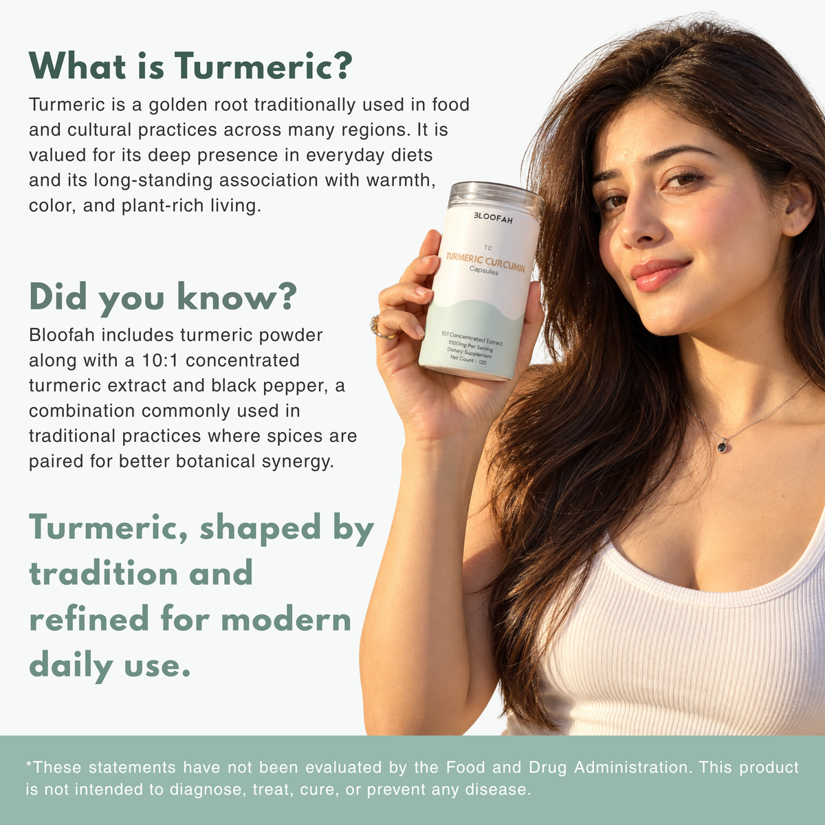 Bloofah TC Turmeric Capsules 1000mg | Curcuma longa Root with Black Pepper | 120 Capsules