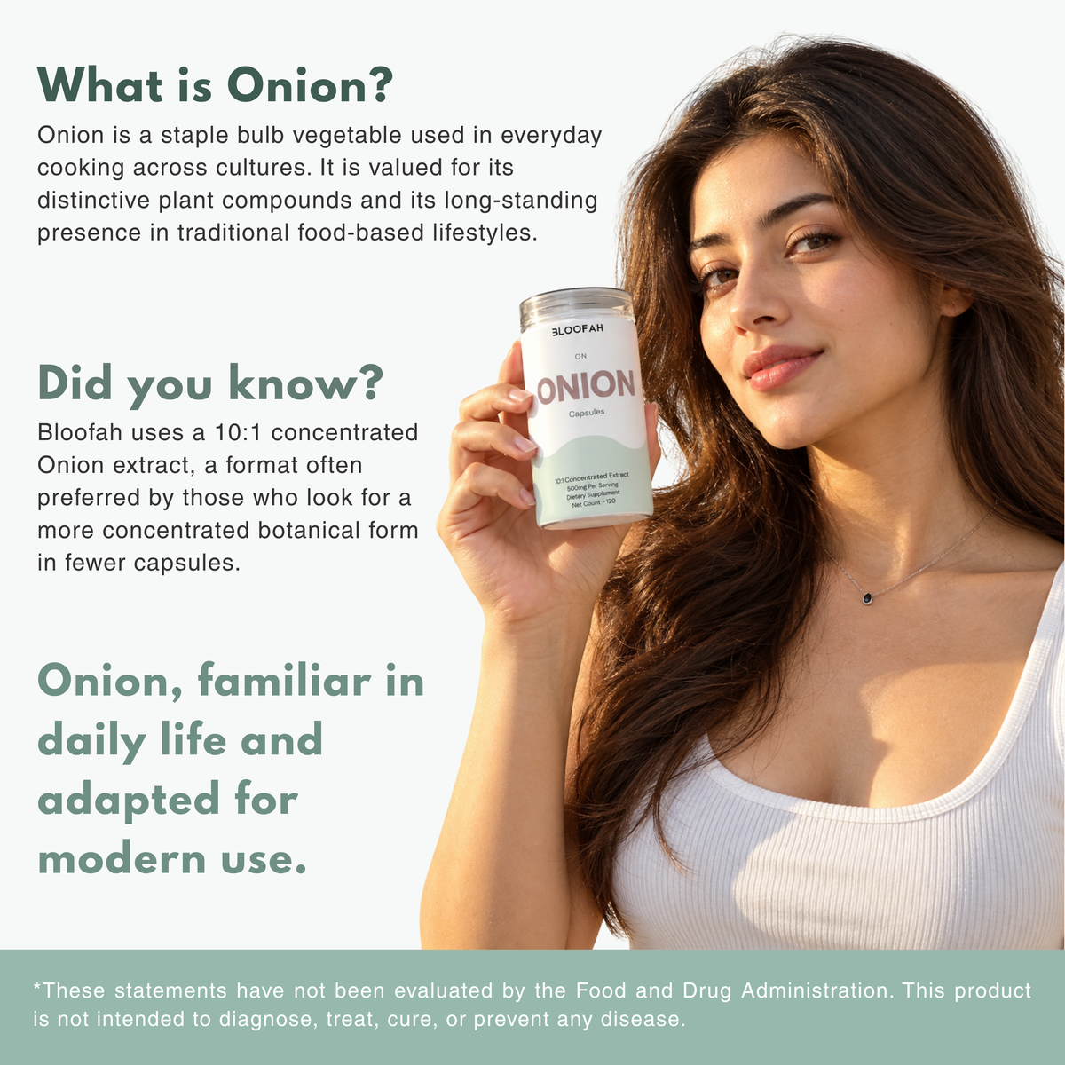 Bloofah ON Onion Capsules 500mg | Allium cepa Bulb Extract | 120 Capsules