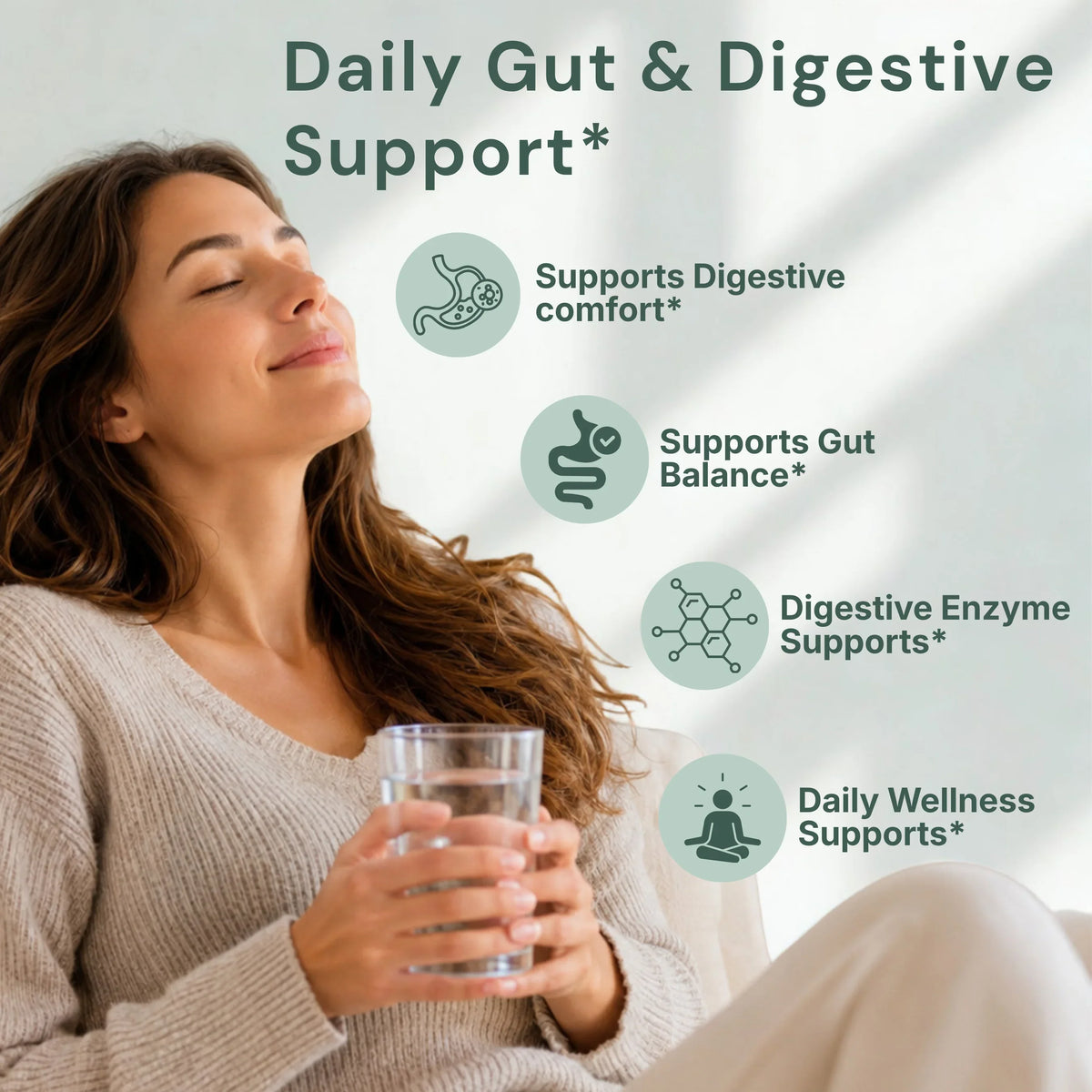 Bloofah Gut Harmony — Daily Gut & Digestive Support | Prebiotic, Probiotic & Digestive Enzyme Formula | 60 Capsules