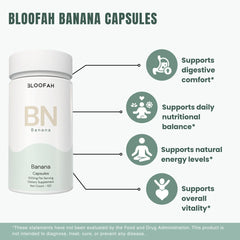Bloofah BN Banana Capsules 500mg | Musa spp. Fruit Extract | 120 Capsules