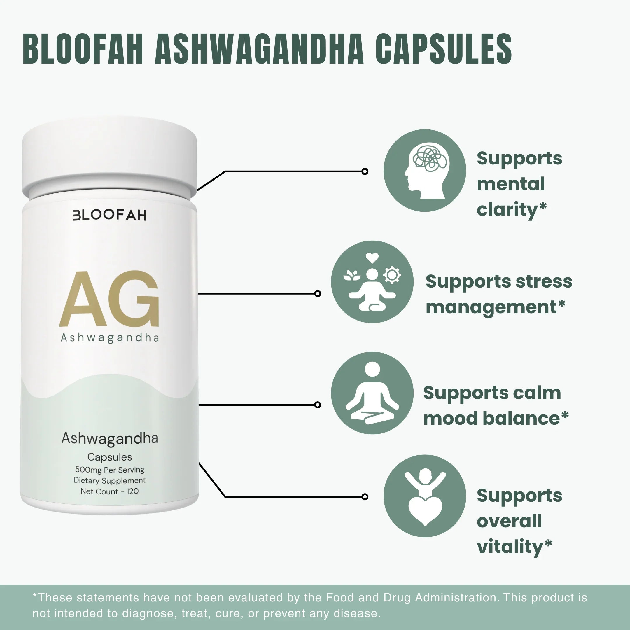 Bloofah AG – Ashwagandha Capsules 500mg | 120 Capsules