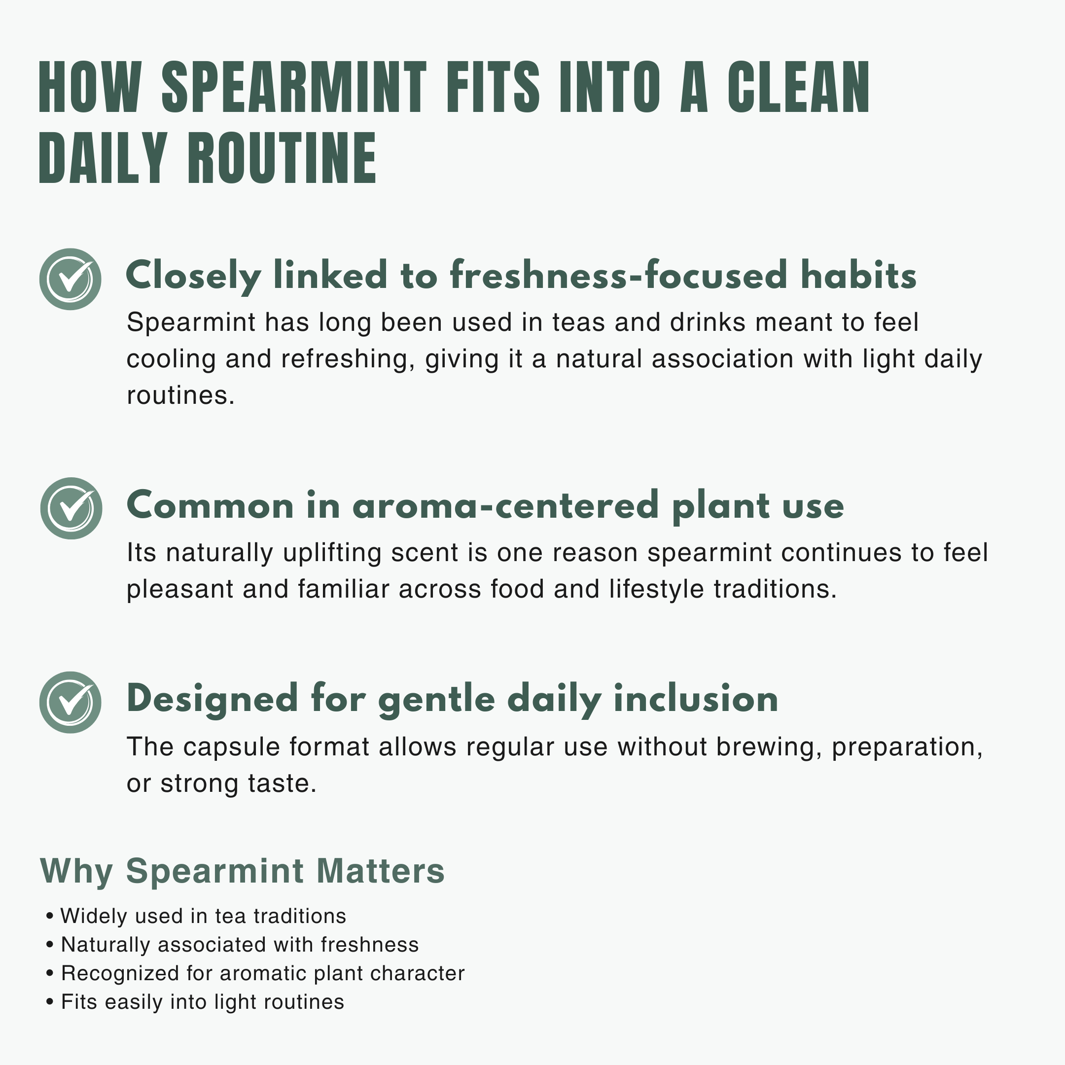 Bloofah SL – Spearmint Capsules 1000mg | Digestion & Freshness Support (120 Capsules)