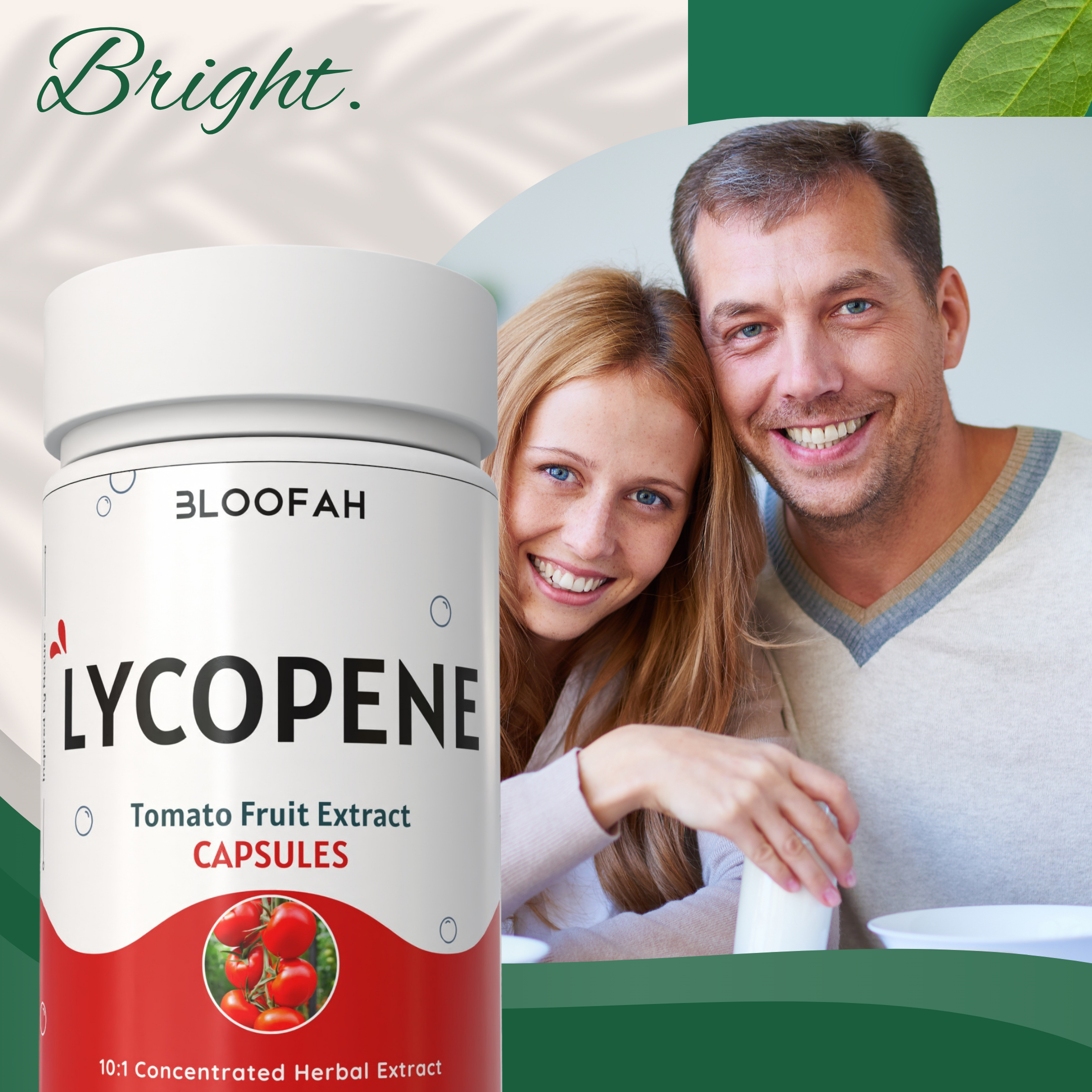 Bloofah Lycopene Tomato Fruit Extract Capsules 500mg | 10:1 Powder Per Serving 500mg | Rich in Natural Lycopene | Premium Herbal Supplement for Vitality & Wellness | Non-GMO, Gluten-Free
