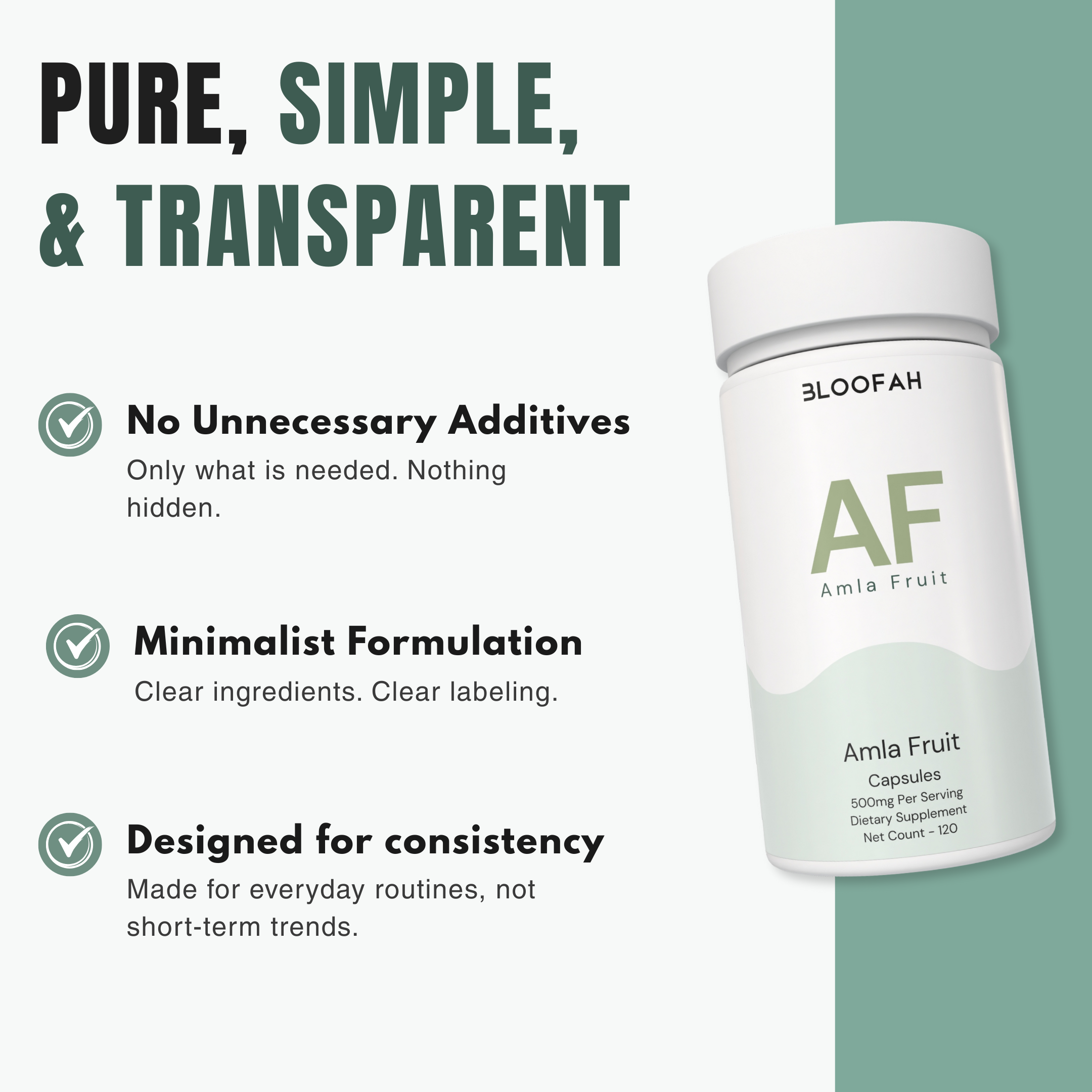 Bloofah AF – Amla Capsules 500mg (Indian Gooseberry) | 120 Capsules