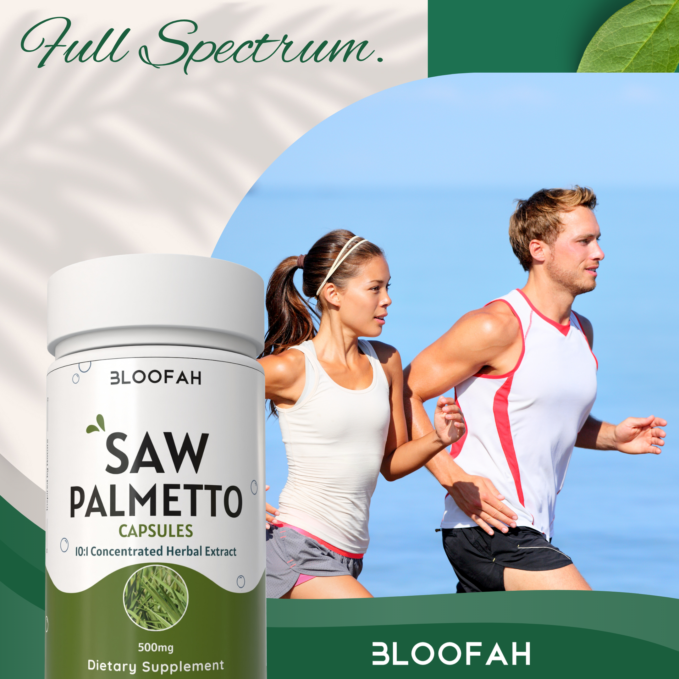 Bloofah Saw Palmetto Extract Capsules 500mg - Natural Prostate Health Support Supplement | Non-GMO and Gluten Free Formula Extra Strength Saw Palmetto Berry Powder (Serenoa repens)