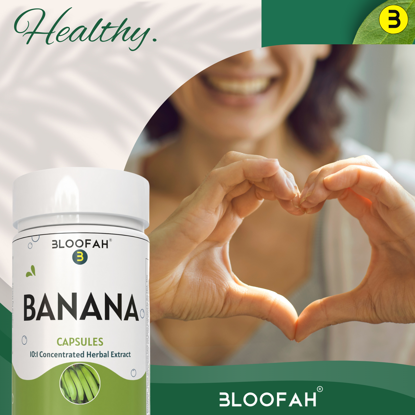 Bloofah Banana Capsules 500mg | 100% Pure Dried Banana Fruit Extract (Musa sp.) Powder Per Serving Eq. to 5000mg | Gluten Free Natural Herbal Supplement Rich in Potassium