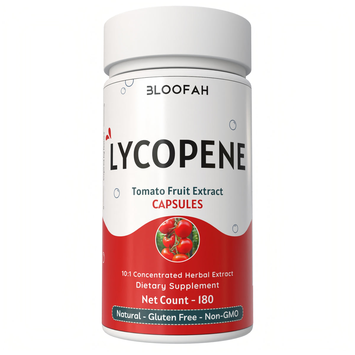 Bloofah Lycopene Tomato Fruit Extract Capsules 500mg | 10:1 Powder Per Serving 500mg | Rich in Natural Lycopene | Premium Herbal Supplement for Vitality & Wellness | Non-GMO, Gluten-Free
