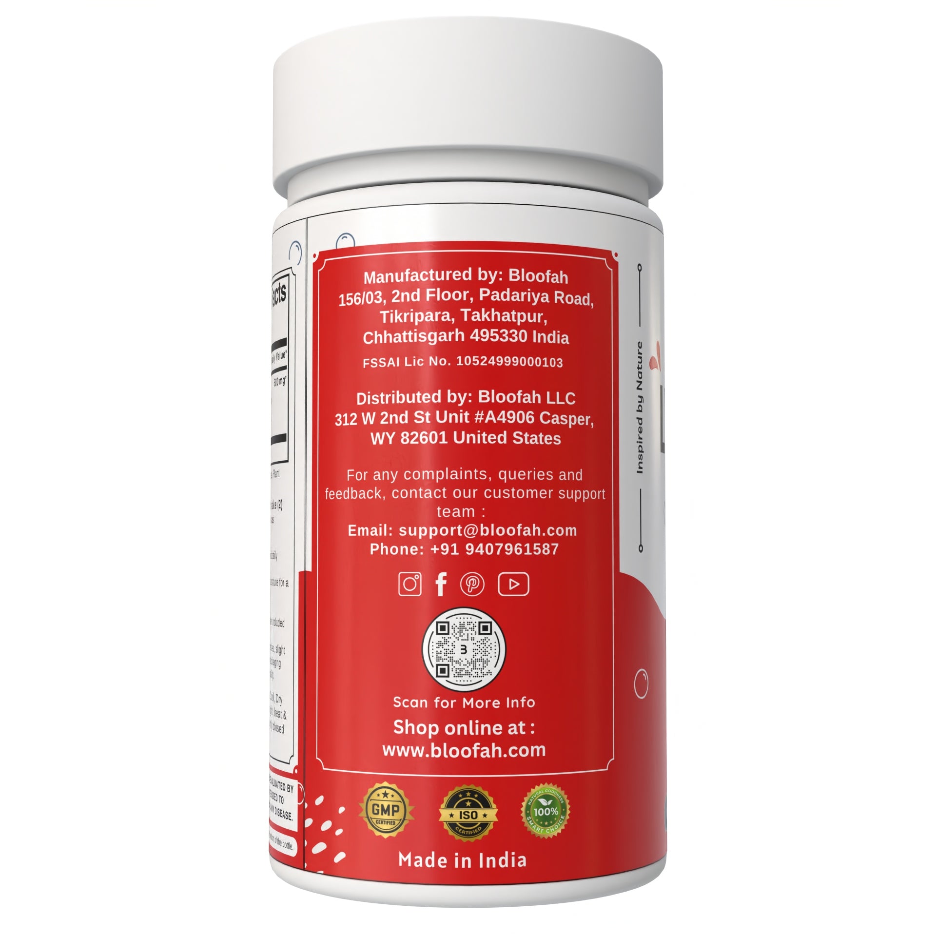 Bloofah Tomato Fruit Powder Capsules 500mg | Rich in Natural Lycopene | Natural Carotenoid Supplement For Health And Wellness Support | Non-GMO, Gluten-Free