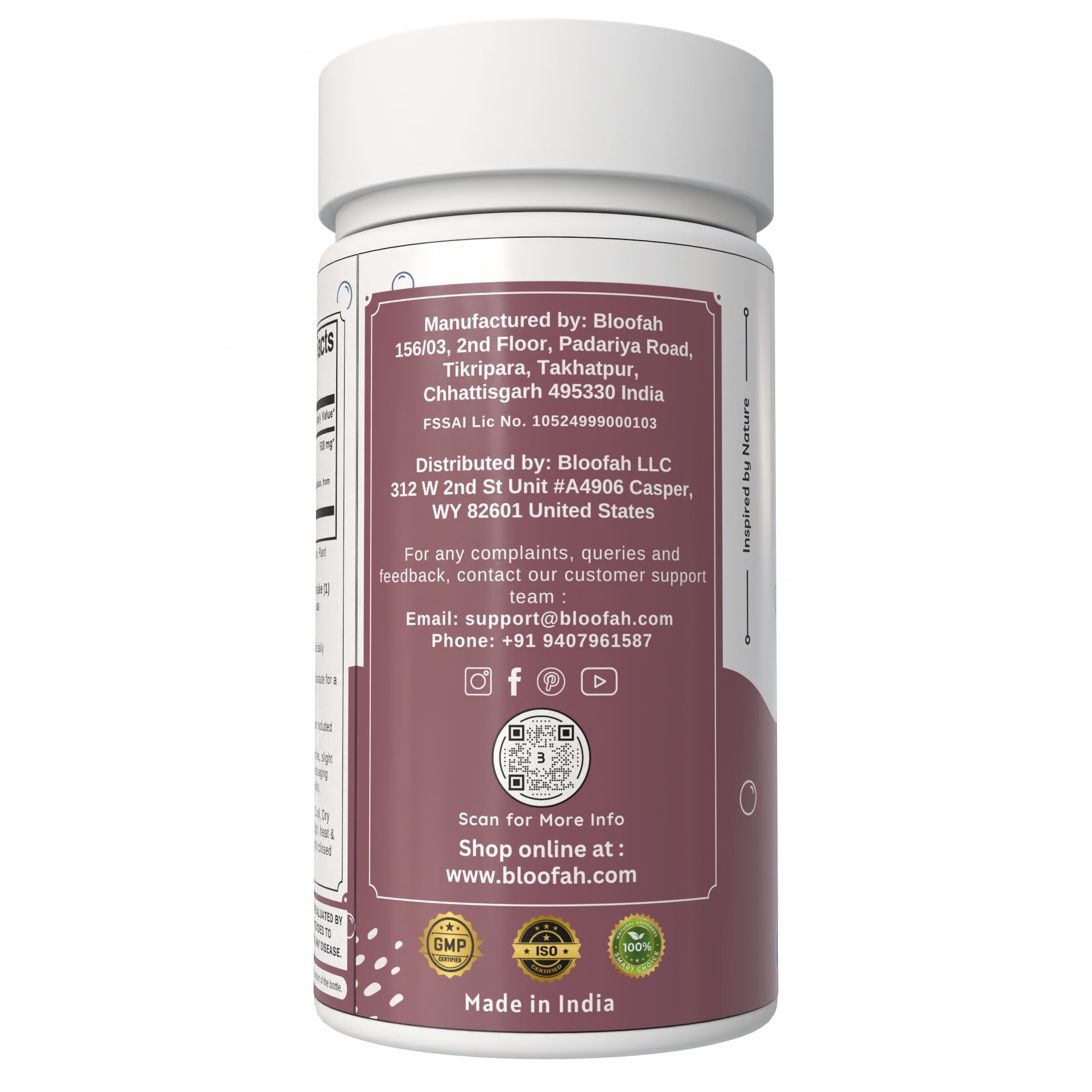 Bloofah Holy Basil Leaf Capsules 500mg - | Tulsi (Ocimum tenuiflorum) Extract 10:1 Leaf Powder | 100% Pure Natural Herbal Supplement | Non-GMO, Gluten Free Formula