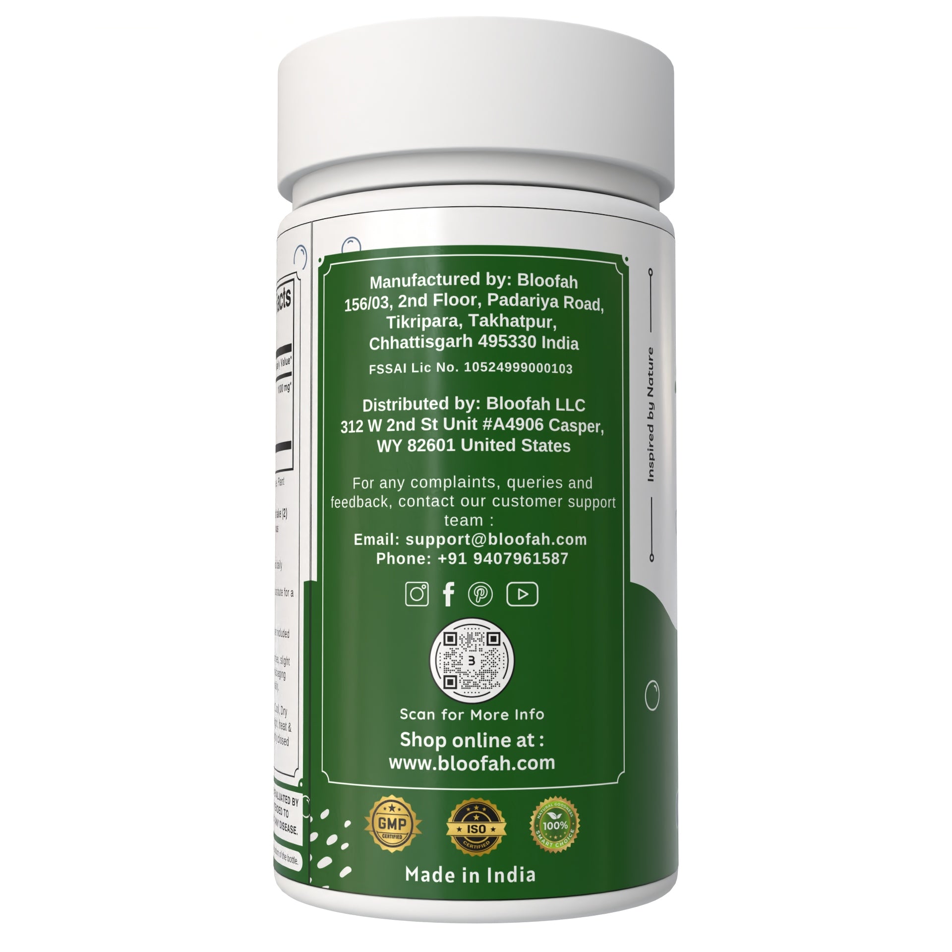 Bloofah Neem Leaf Powder Capsules 1000mg (Azadirachta Indica) Herbal Supplement for Natural Wellness, Non-GMO, Gluten-Free, 100% Pure Neem Leaf Powder For Overall Health